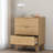 Modern Fluted 3-Drawer Nightstand, 23.6" Wood Bedside Table with Storage Cabinet for Bedroom, Living Room & Entryway-1287117295