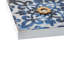 Décoration murale abstraite bleue, blanche et dorée S / 4, 9,5 x 9,5 po