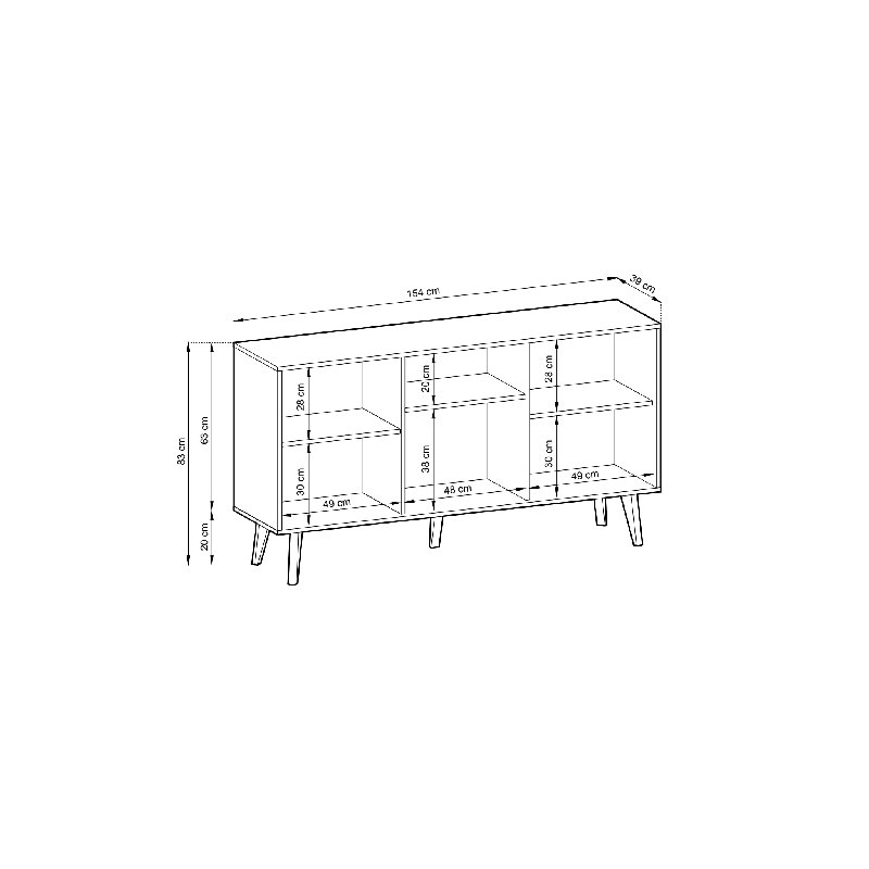 Ellaruth 154cm Sideboard