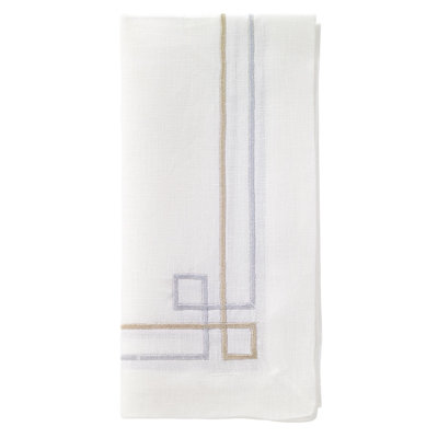 Link Embroidered Linen Napkin