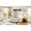 Grand lit - Maximisez l'utilisation de l'espace. Multifonctionnel et fonctionnel. Fabriqué en contreplaqué. Rangement inclus. Facile à utiliser. Assemblage requis. Aucun matelas inclus-18437884-18437887