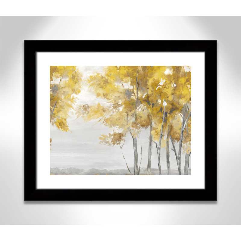 Jaune altruiste - Art encadré autoportant, Cadre noir mat, H 23 po x l 27 po x P 1,25 po