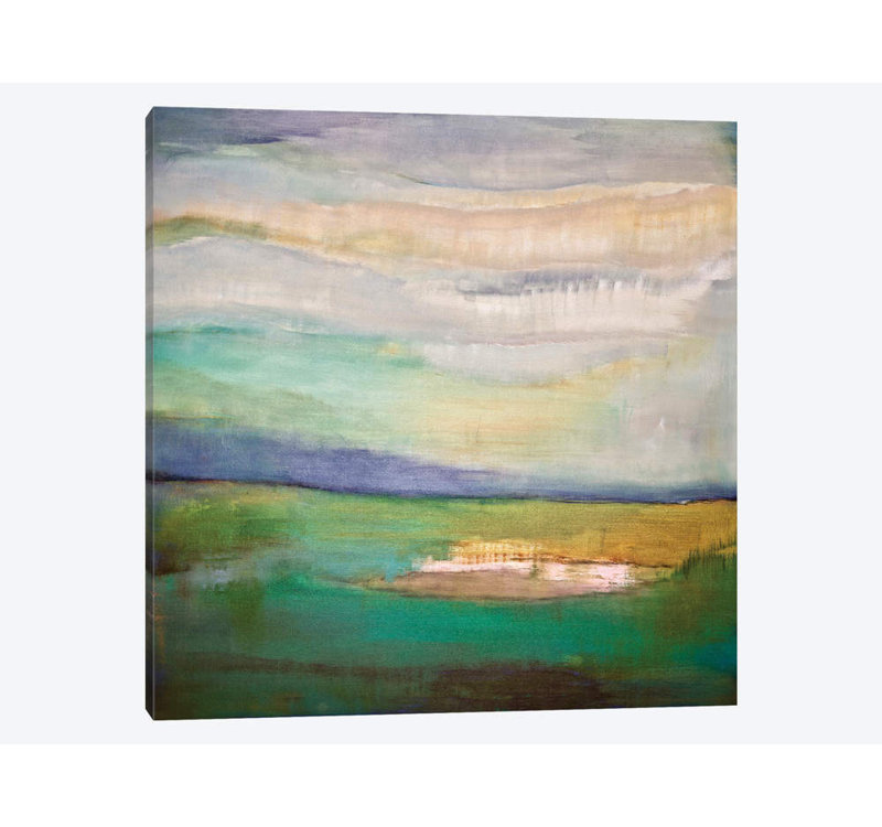 Serenity par Alicia Dunn - Estampe numérique sur toile tendue avec châssis, H 12 po x l 12 po x P 0,75 po, Pas de tapis