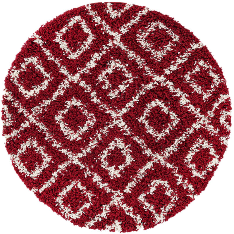 Assata Geometric Indoor Rug, Round 3'3"