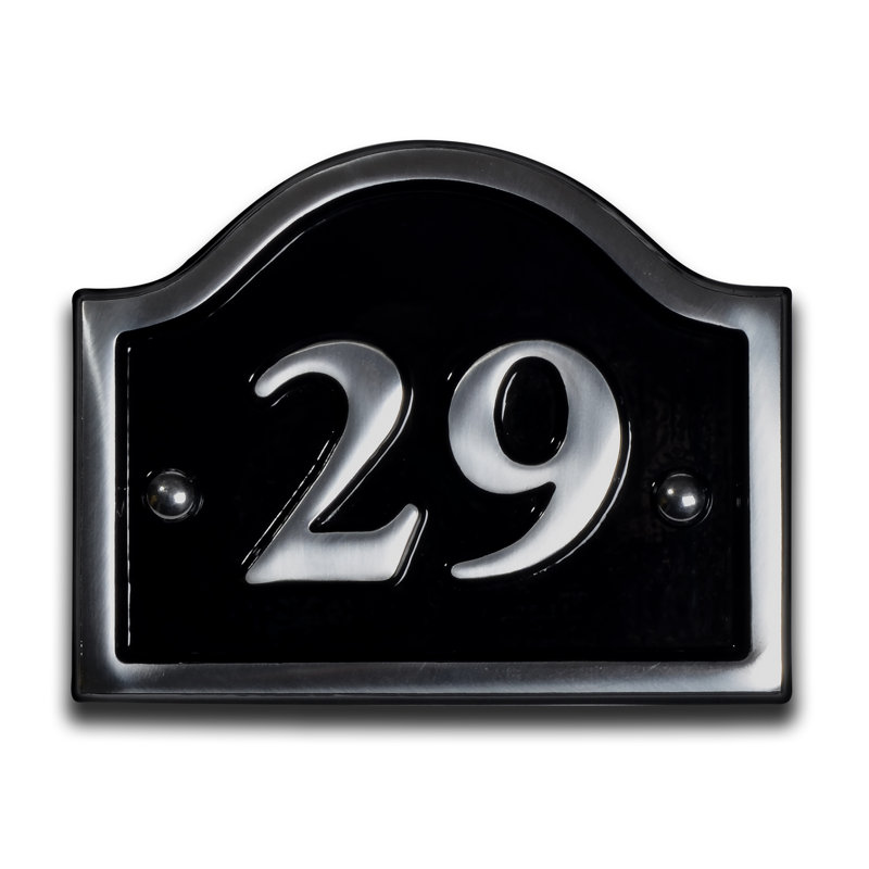 Jaclynn 11.5cm H Reflective Metal House Number, 29