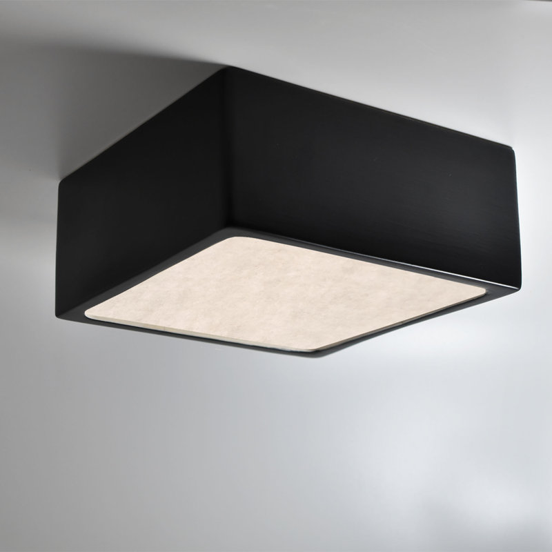 Leni LED Outdoor Flush Mount, Carbon Matte Black