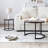 Nesting Coffee Table Set of 2, Modern Round Accent Side Tables with Sturdy Metal Frame & Durable Top, End Tables for Small Spaces, Living Room, Bedroom & Apartment