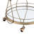 Zekera Champagne Finish Serving Cart