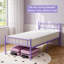 Lit plateforme en métal avec tête et pied de lit Sweet Heart, rangement sous le lit, aucun sommier nécessaire, meubles de chambre pour garçons et filles-1191739102-1191739103