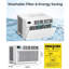 Climatiseur de fenêtre 8 000 BTU - 7 modes, ultra-silencieux, rafraîchissant 350 pieds carrés Pied, télécommande, installation facile, économie d'énergie, blanc