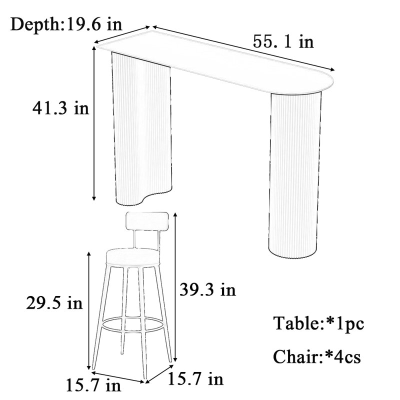 Housel, H 41,3 po x L 55,1 po x l 19,6 po, Blanc