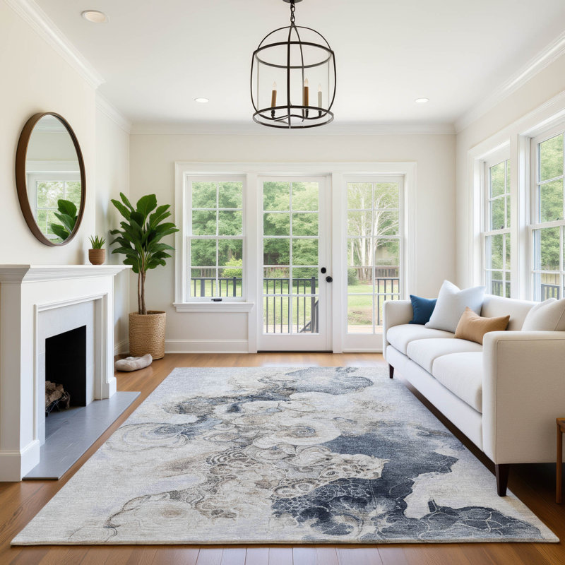 Premium Machine Washable Medena AMF1860 Abstract Rug, Rectangle 5' x 7'6"