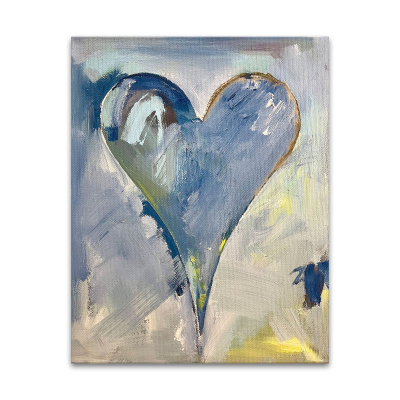 "Aidé Thom" par Salvatore Principe - peinture sur toile tendue, H 40 po x l 30 po x P 1,5 po