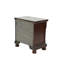 Table de chevet 2 tiroirs en bois d'hévéa avec une finition classique, durable et élégante pour le rangement et l'organisation de la chambre à coucher.