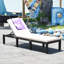 Chaise longue inclinable de 77 po avec coussins et table Kaneaki-1437302727