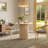 Round Solid Wood Base Dining Table for 1-4-1809128986