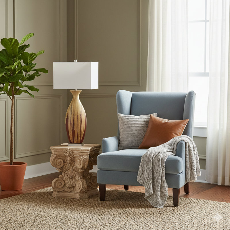 16X10.5X36" Ceramic Table Lamp