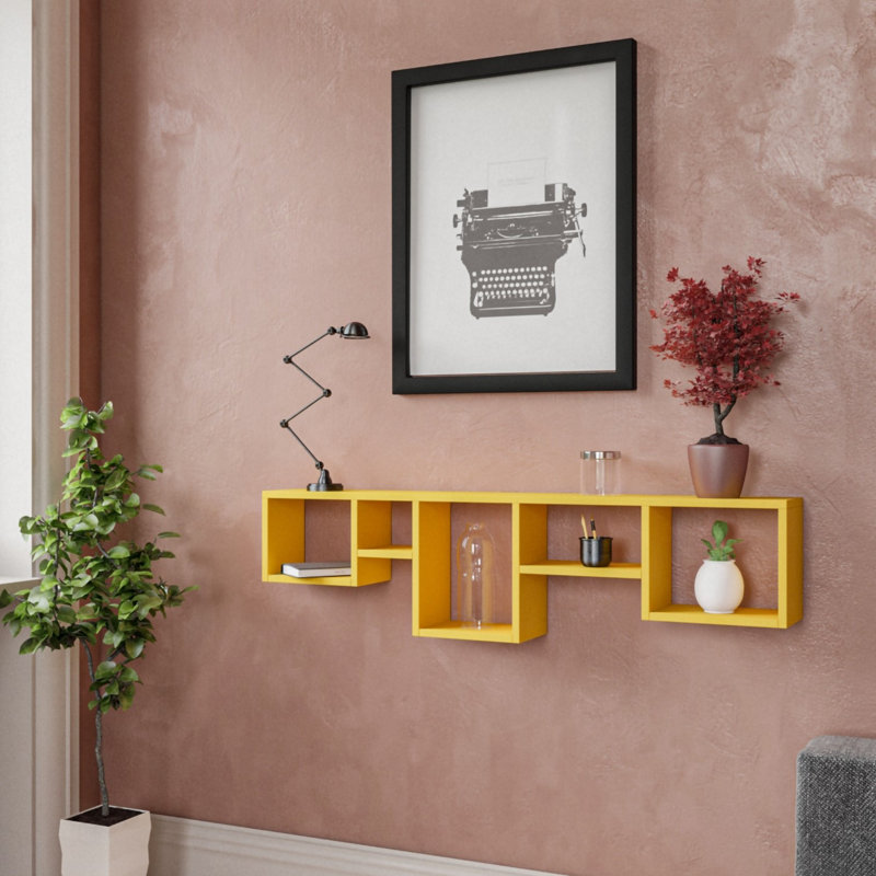 Tablette décorative 6 pièces Danja, Jaune