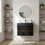 Meuble-lavabo mural flottant avec lavabo en quartz