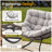 Egg Rocking Chair With Ottoman, All-Weather Wicker Lounge & Cushions-1792132820