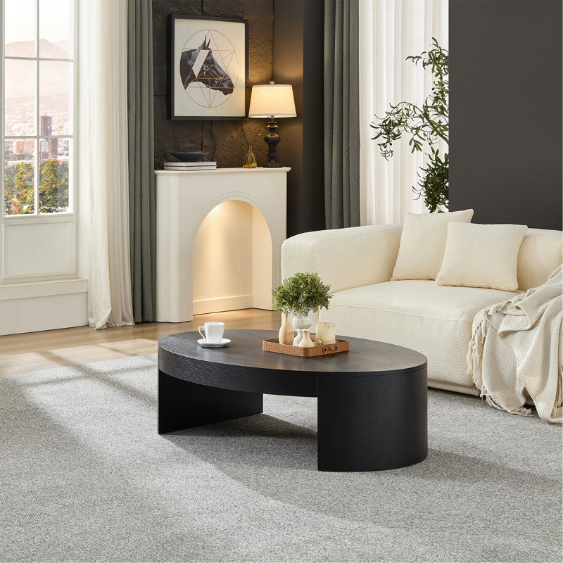Table basse moderne ovale de luxe pour salon
