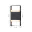 Applique murale d'extérieur rectangulaire noire à 2 lumières IP54