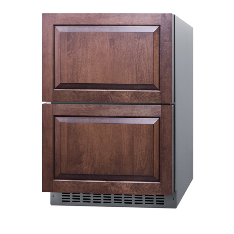 Summit Appliance 24" Wide 2-Drawer Panel Ready Refrigerator with Freezer