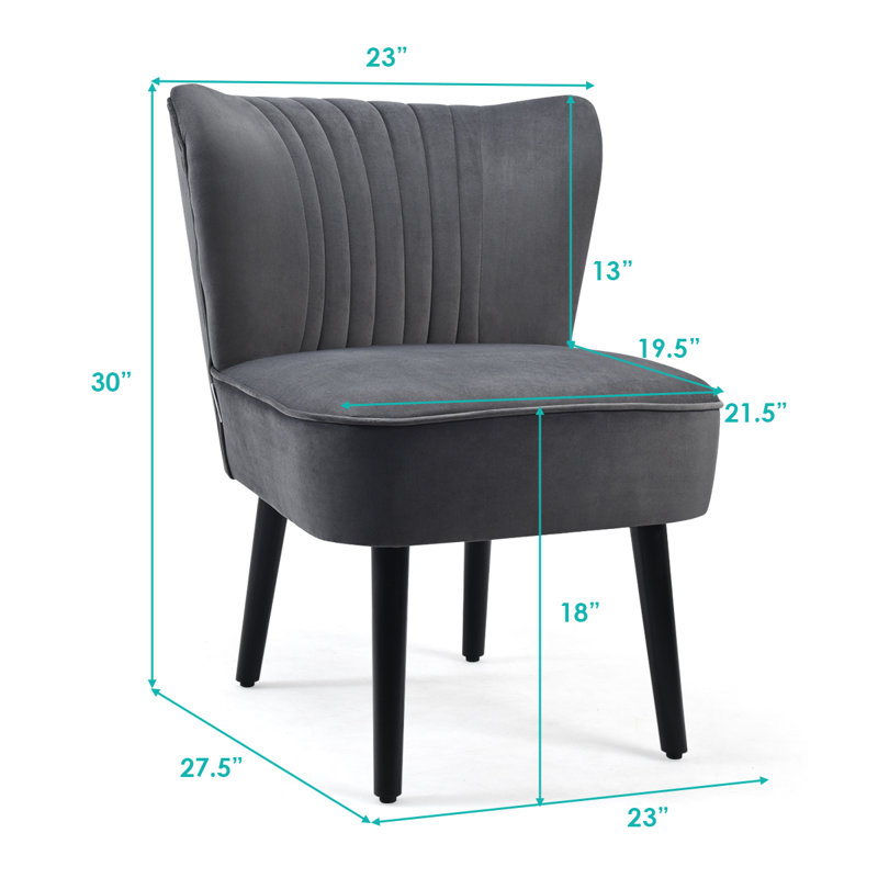 Chaise d'appoint 23 po Shockley, Gris foncé