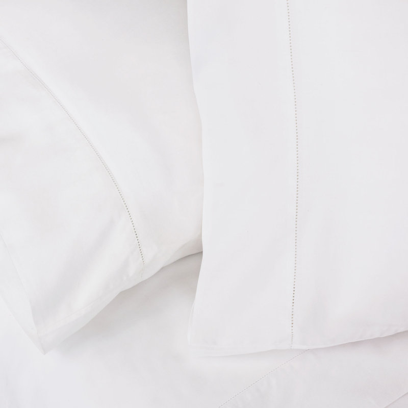 Roma Sateen Sheet Set In White, White