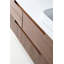 Meuble-lavabo en contreplaqué de noyer naturel Orsa