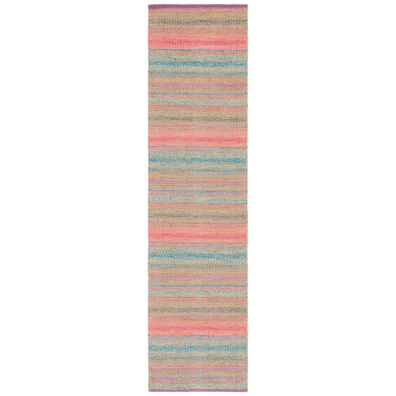 Lindsae Flat Weave Cotton Geometric Rug, Runner 2'3" x 9'
