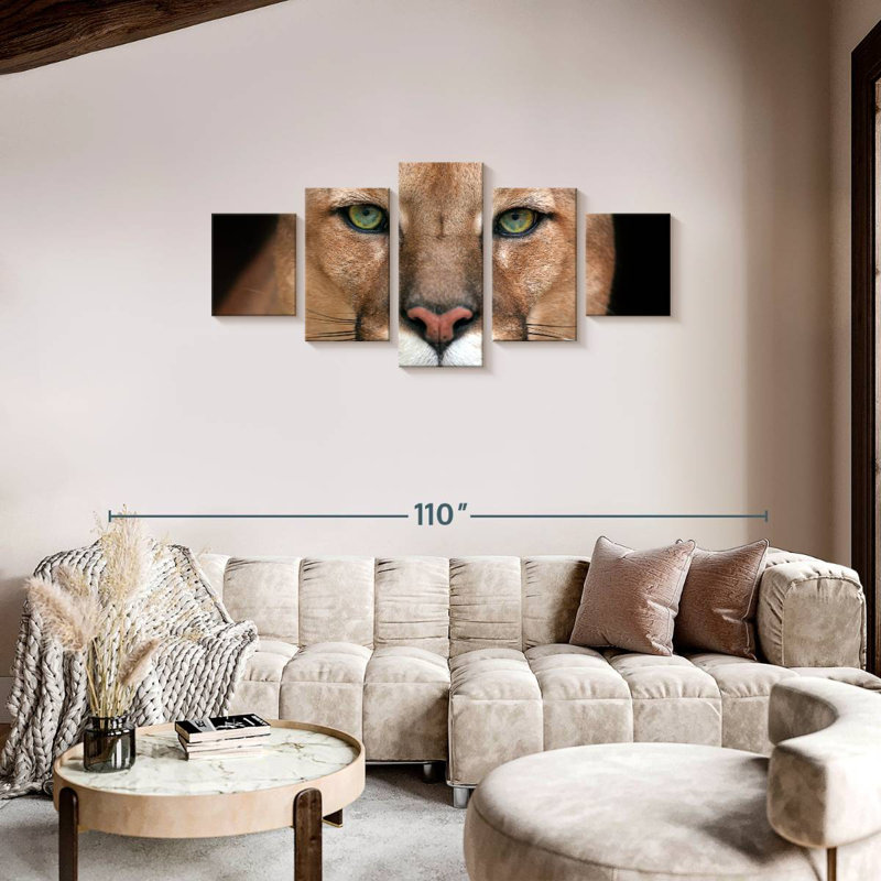 Staring Puma, 34" H x 74" W