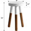 Tabouret en bois d'hévéa pour support d'intérieur