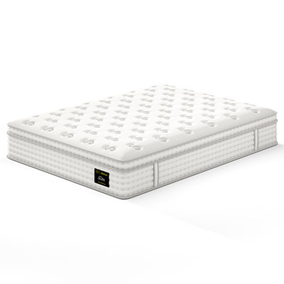 14'' King Mattress, Memory Foam And Pocket Springs For Spine Support, Compressed Easy Storage Mattress With Relief, Fiberglass , White, Ideal Bedroom, Modern Style