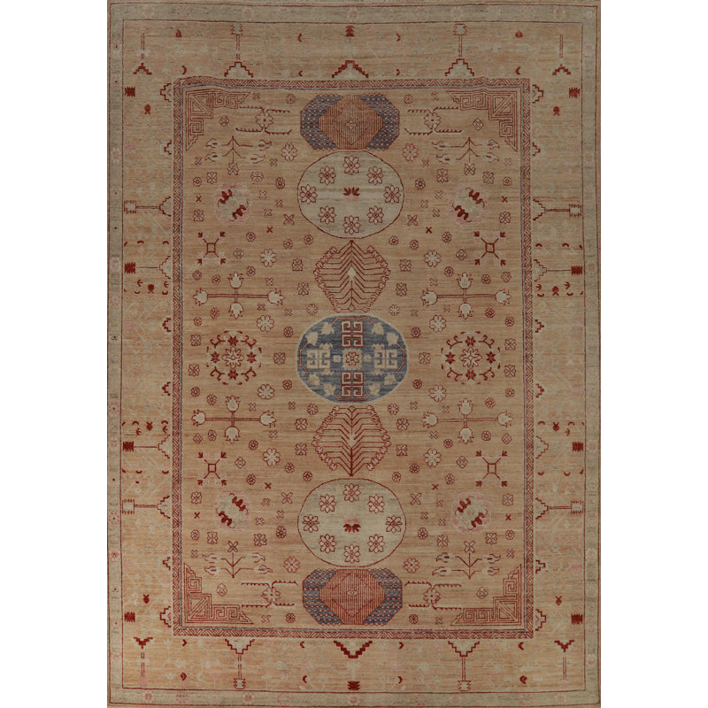 Vegetable Dye Oushak Turkish Area Rug 9x12