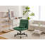 Chaise de bureau en velours vert avec accoudoirs Criss Cross-2011728111-2011728112