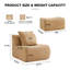 Canapé modulaire sans os en tissu doux effet peluche avec mousse haute densité 32D, aucun assemblage requis-418326269