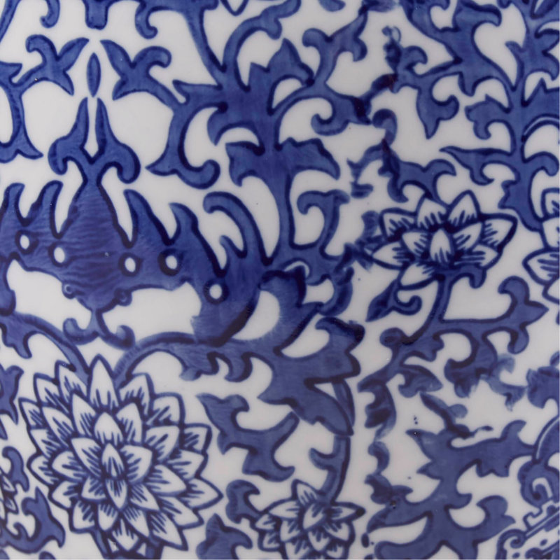 Lampe de table bleue en céramique