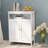 Bathroom Standing Storage With Double Shutter Doors Cabinet