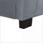 Lit plateforme simple tapissier en velours avec lit gigogne, gris - aucun sommier nécessaire, capacité de 300 lb-2014215888