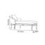 Chaise longue simple en bois massif sculpté