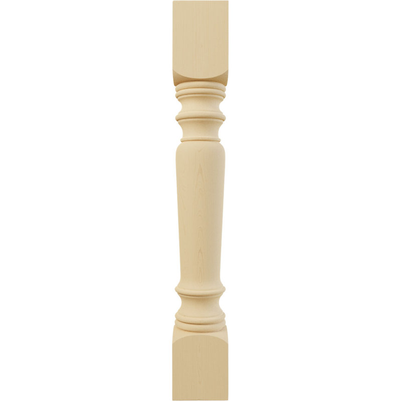 Legacy Tapered Cabinet Column (Top Block: 6"), Alder