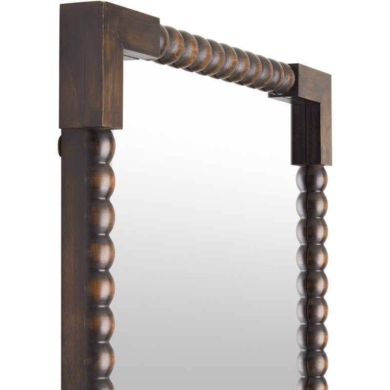 Galey Alix x Livabliss Lizzie Mirror, 37" H x 24" W, Dark Brown Wood