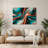 Gradient Abstract 65 Blue Metal Wall Art-183866099