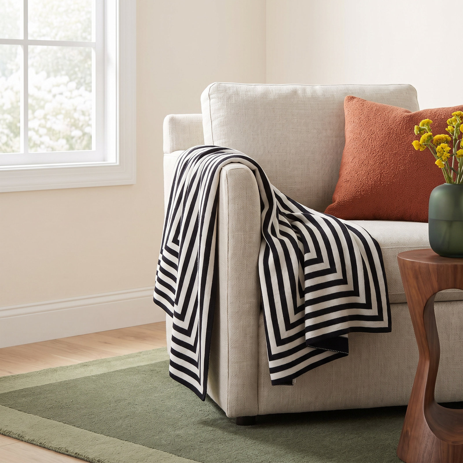 Handwoven Cotton Throw Blanket