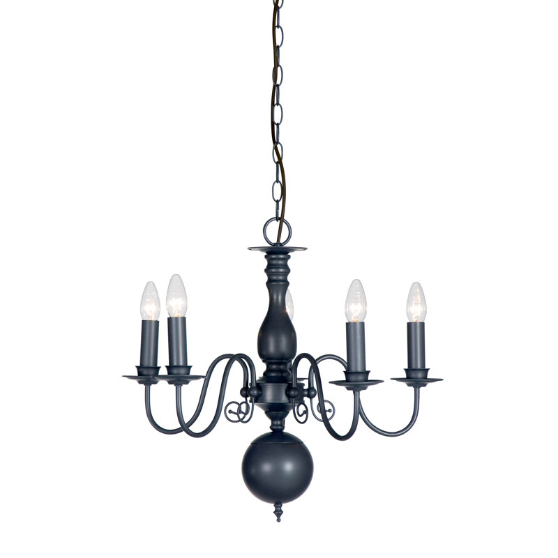 Doughton 5 - Light Candle Style Chandelier, Lead