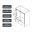 6063 Nickel brossé sans cadre, une porte de douche fixe et une porte décalée, grandes poulies en acier inoxydable 304 de 70 mm avec fonction de fermeture en douceur réglable, avec nettoyage facile à utiliser et protection anti-déflagrante-123210306