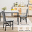 Ensemble de table de salle à manger de style moderne 5 pièces pour 4 personnes, ensemble de table de salle à manger en faux marbre avec chaises rembourrées en velours, plateau de table en panneau de fibres à densité moyenne et ensemble de coin repas-1994465417