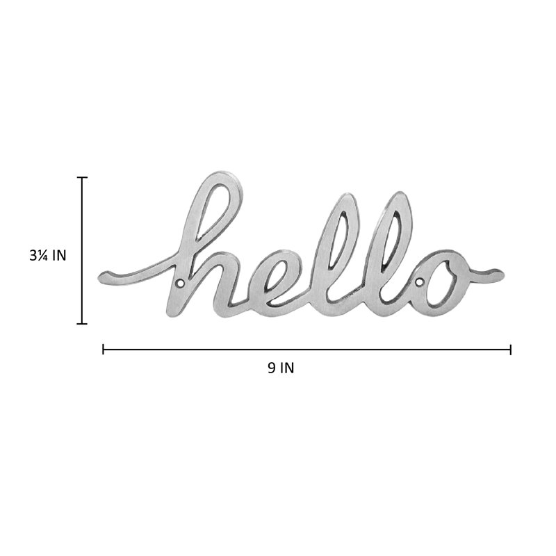 «Hello Door Greeting», Nickel satiné