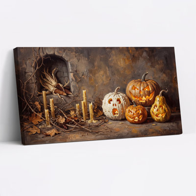 Art sur toile orange et blanc